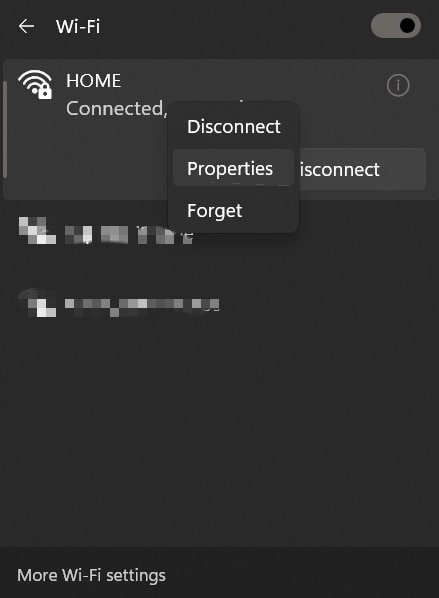 Connection Properties